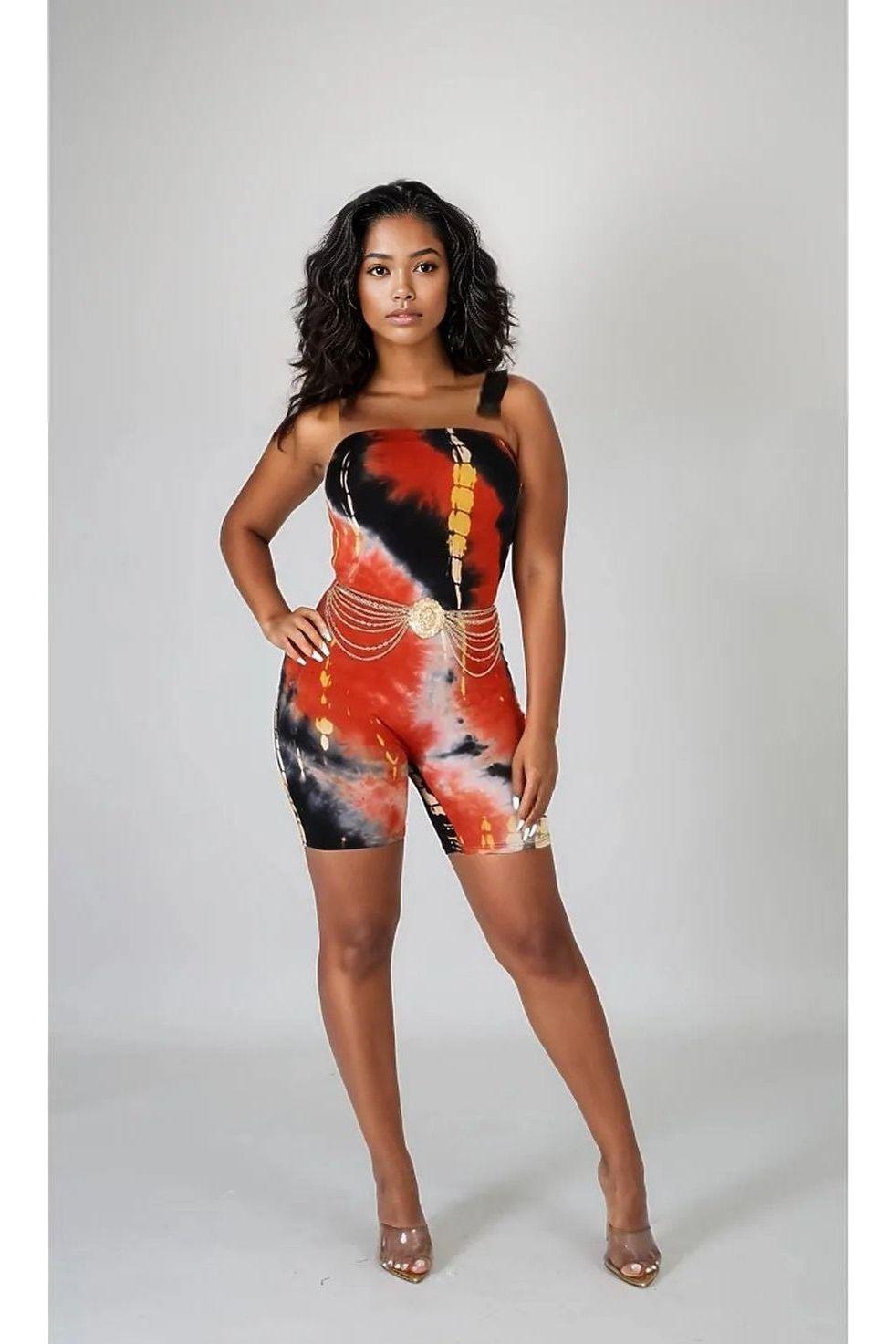 2PC Romper and Cardigan Flaming Set