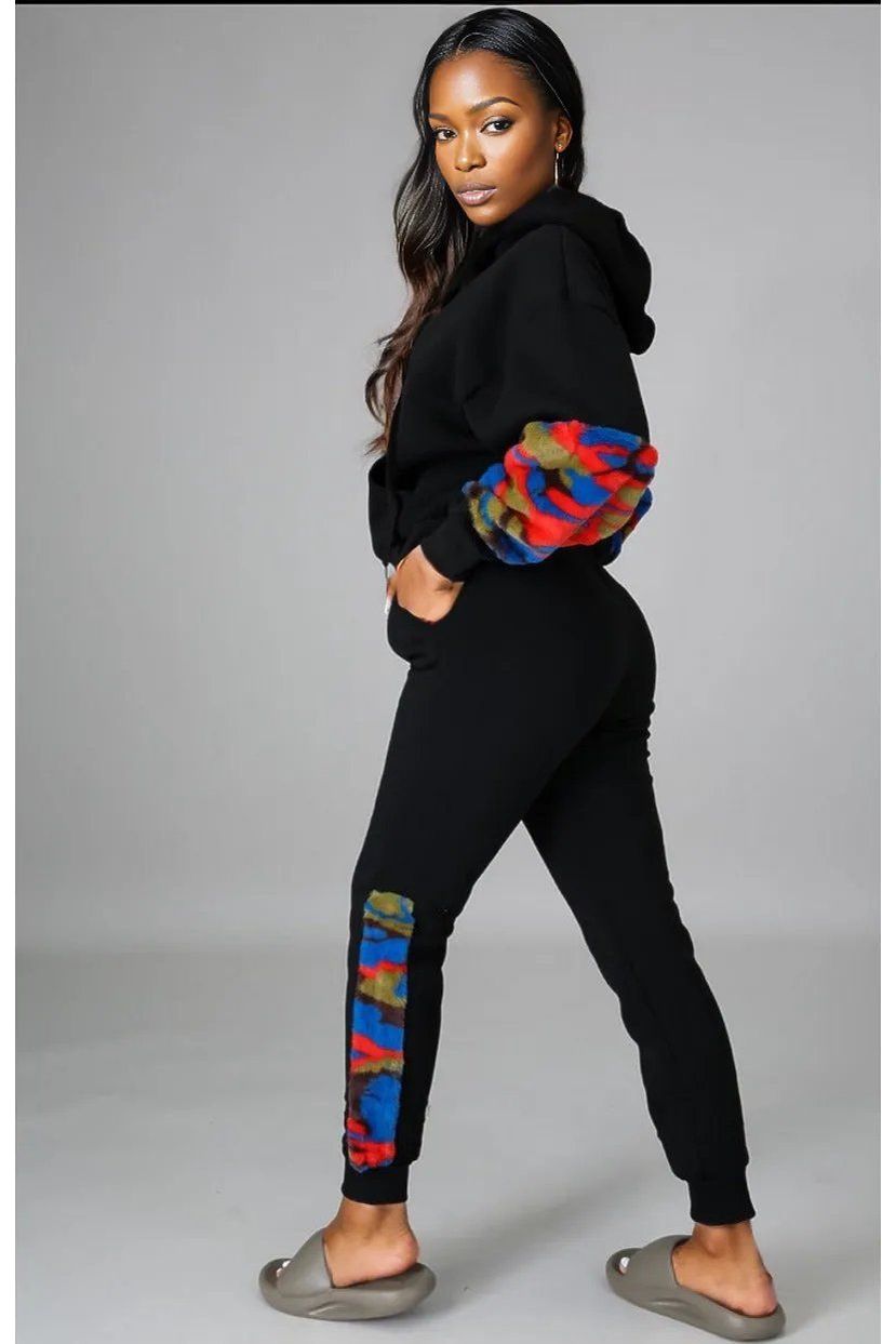 Camo Hoodie Jogger Set
