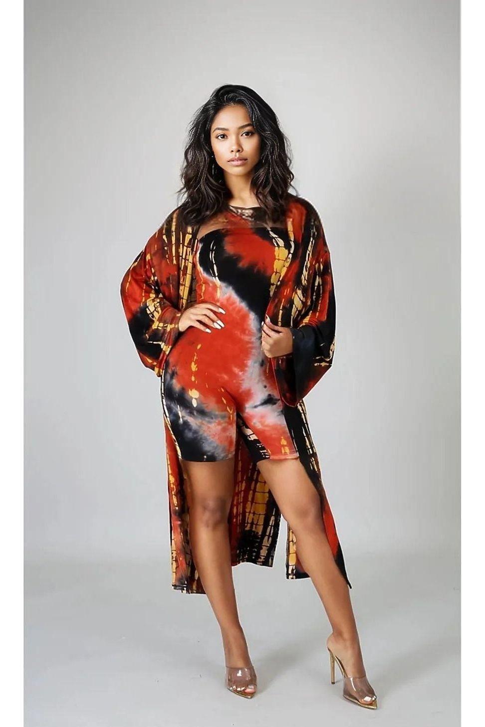 2PC Romper and Cardigan Flaming Set