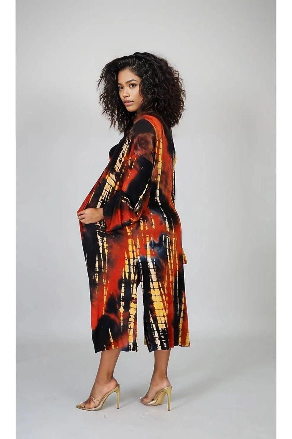 2PC Romper and Cardigan Flaming Set