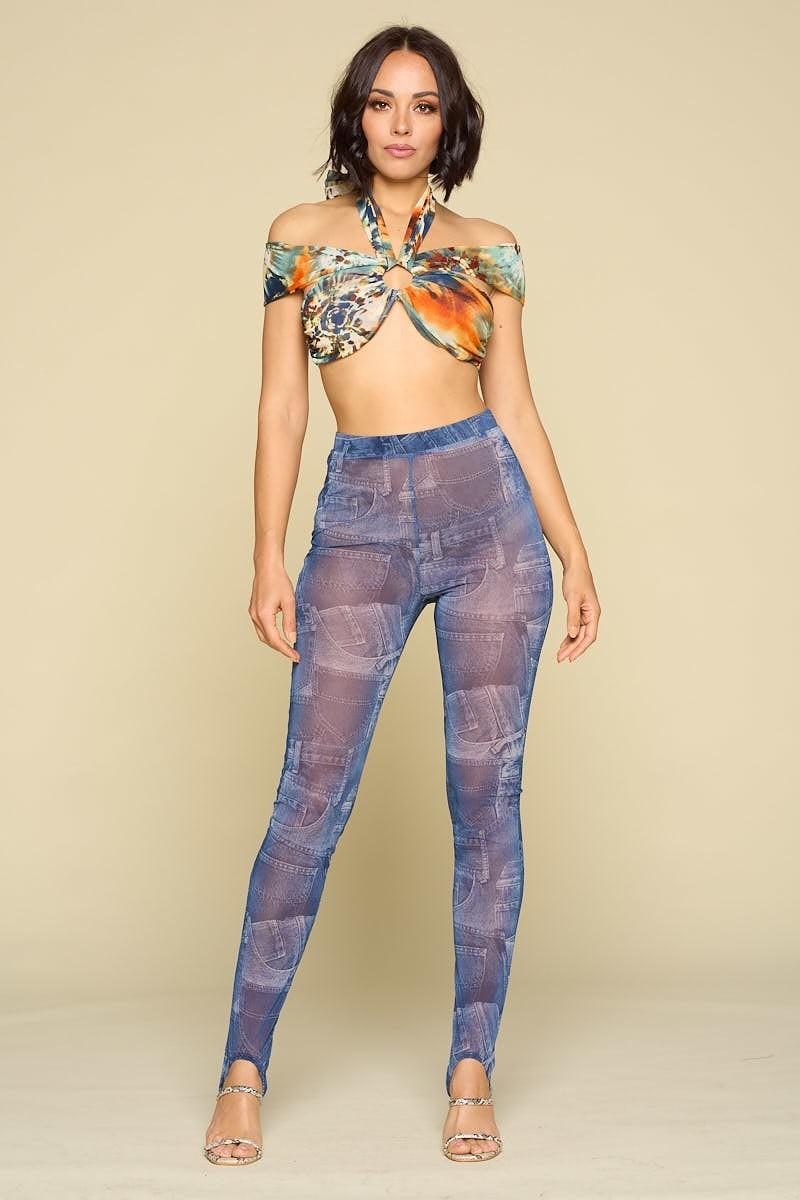 Self Tie Crop Halter Top