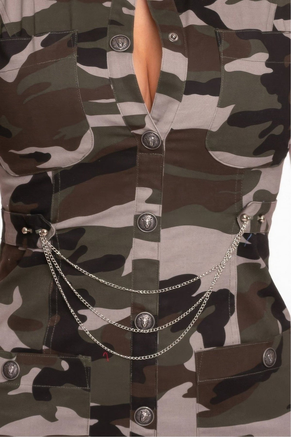 Cargo Chain Mini Utility Dress