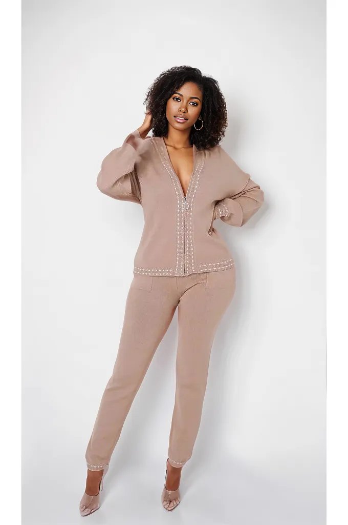 Classy Lady Tan 2pc Set