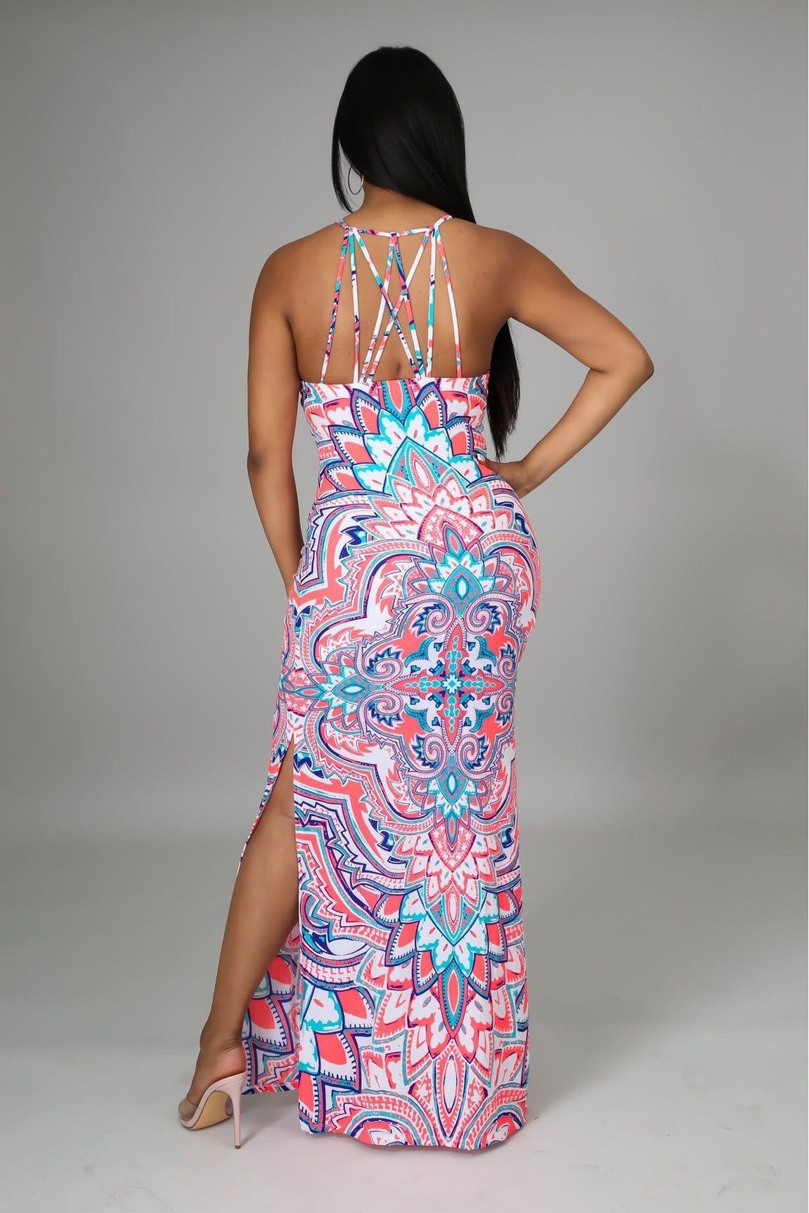 Tropical Pink Maxi Dress