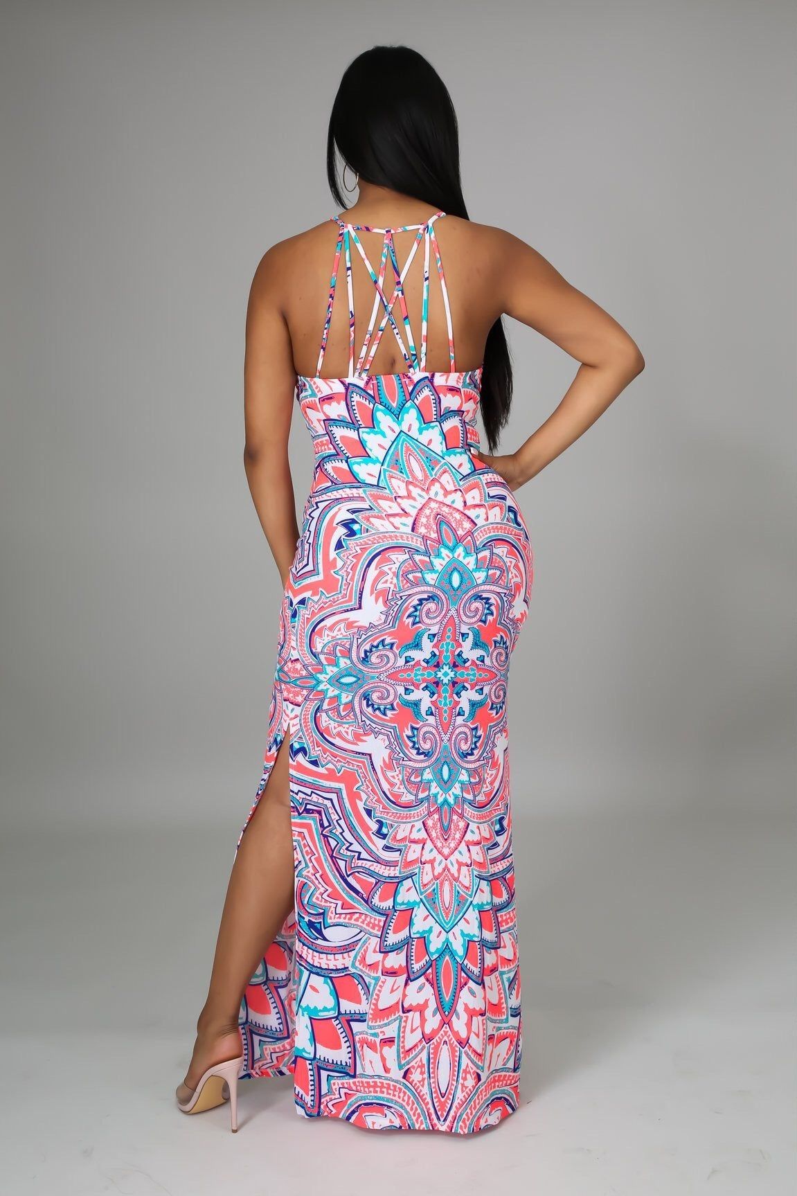 Tropical Pink Maxi Dress
