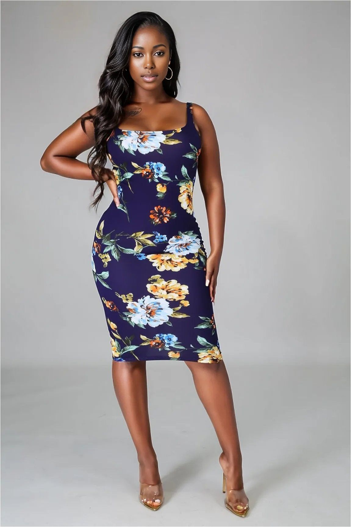 Garden Blue Floral Dress