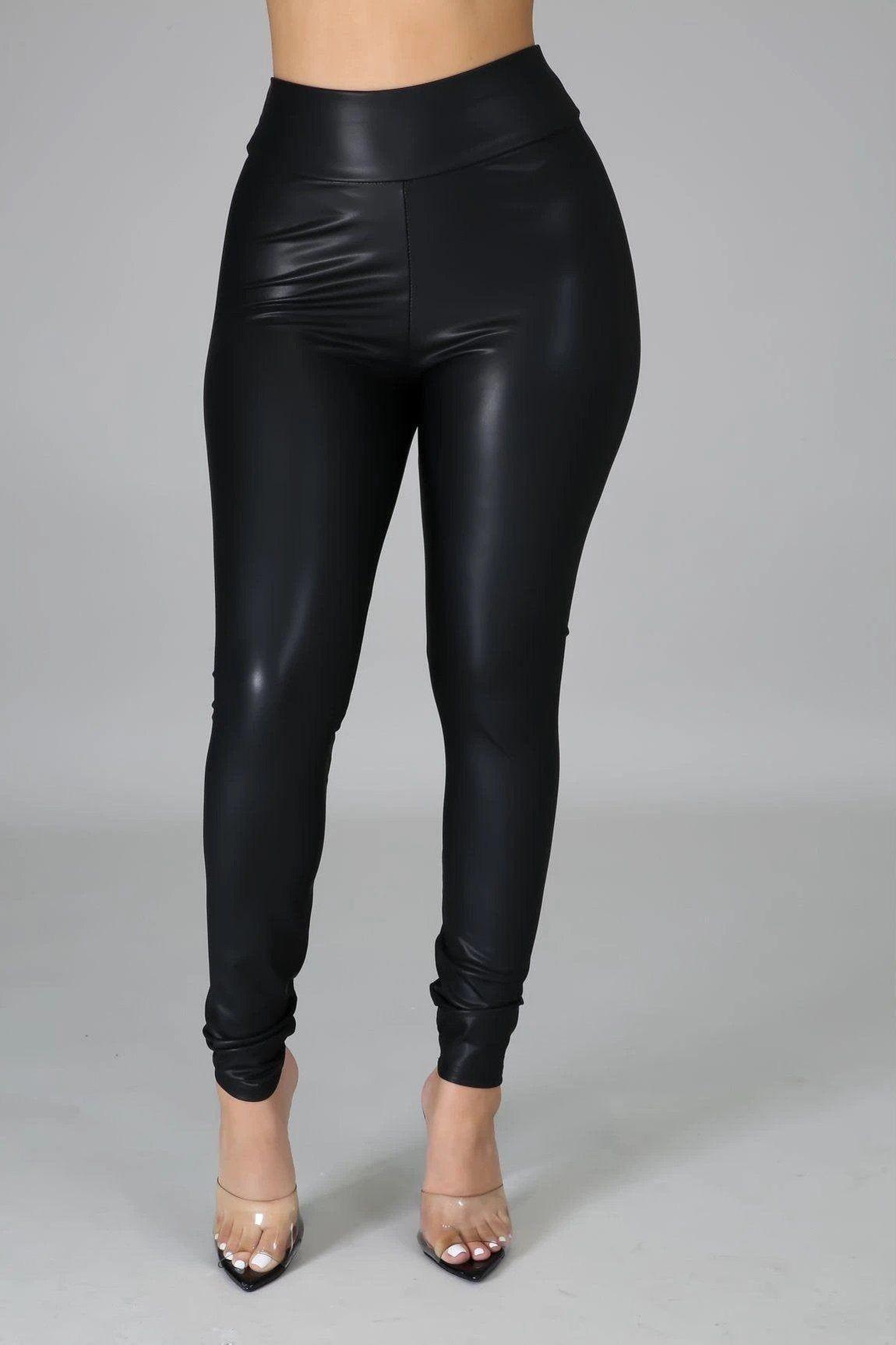 Faux Leather Stretch Pants