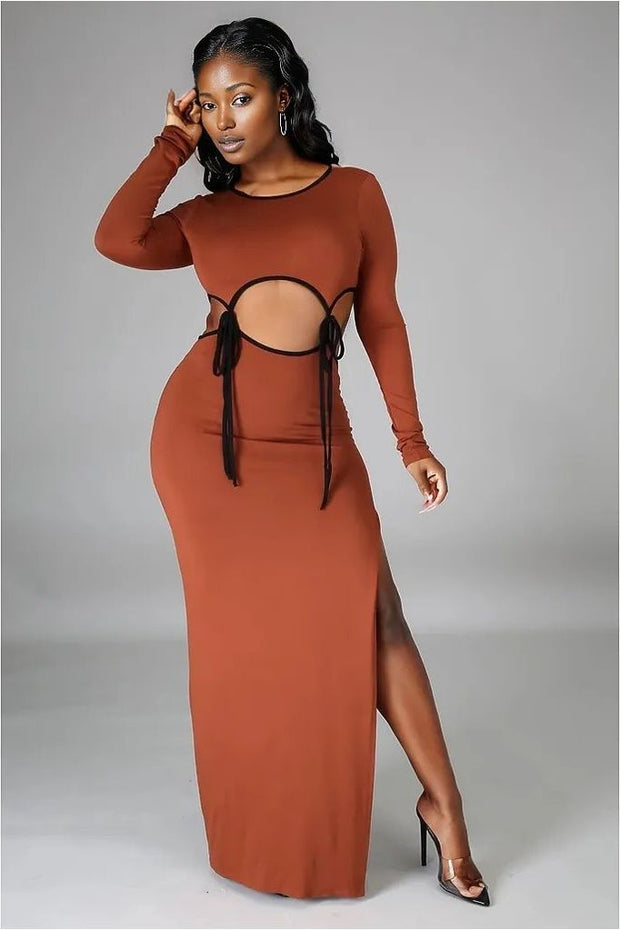 Bria Open Front Maxi Dress