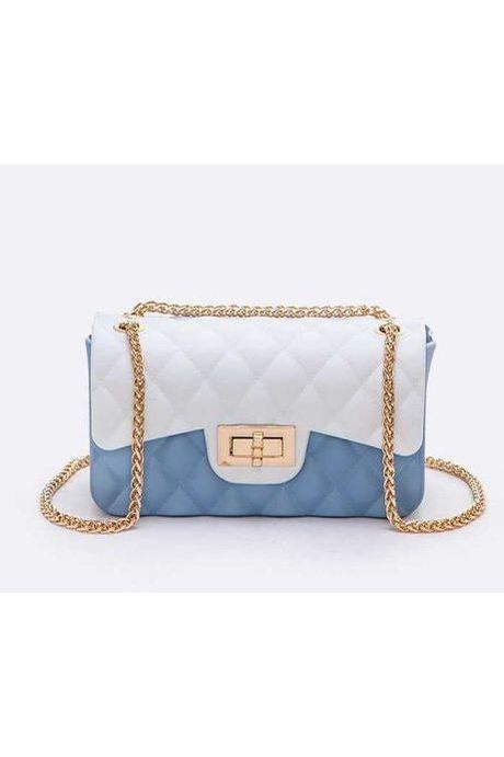 Mini Quilted Two Tone Jelly Crossbody Handbag