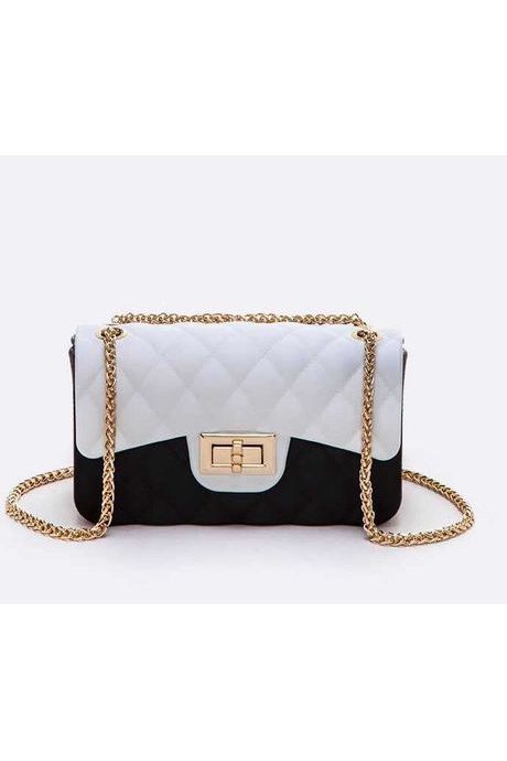 Mini Quilted Two Tone Jelly Crossbody Handbag