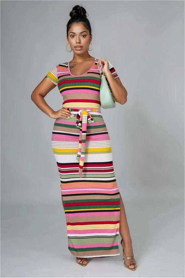 All You Need Striped Maxi Dress