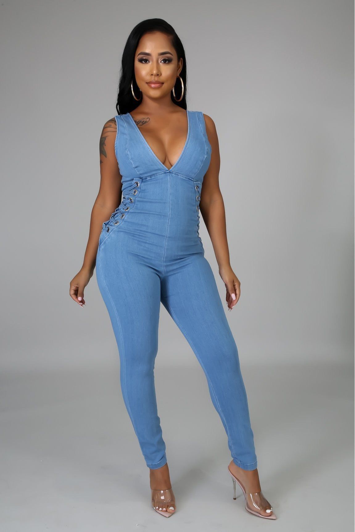 Blue Denim Jumpsuit