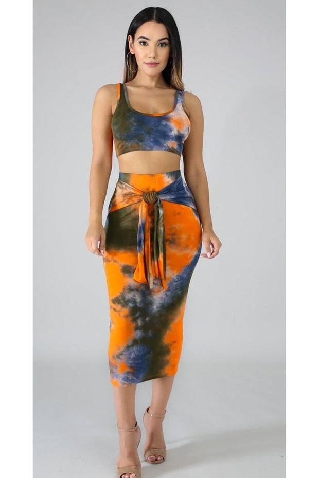 Tie Dye Skirt Set