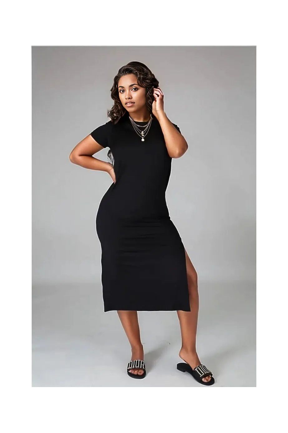 Side Slit Comfy Dress