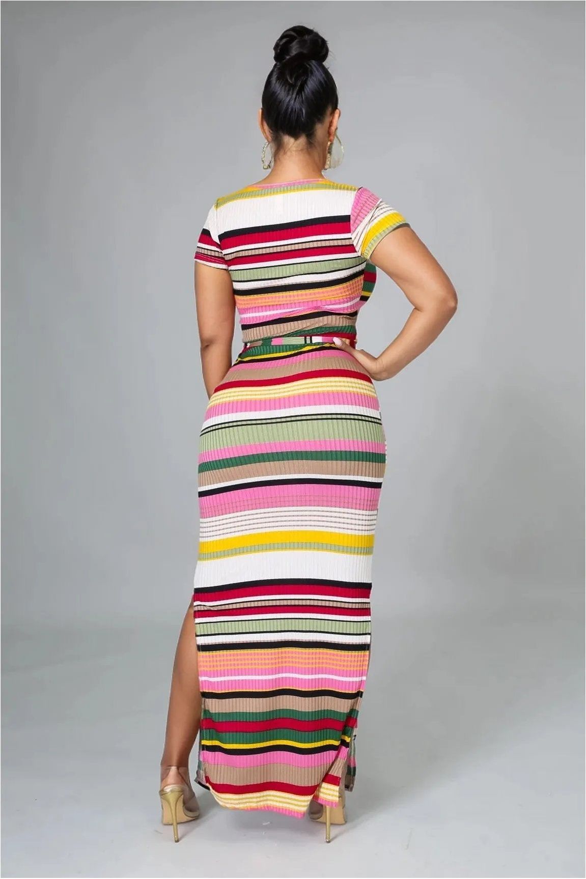 All You Need Striped Maxi Dress