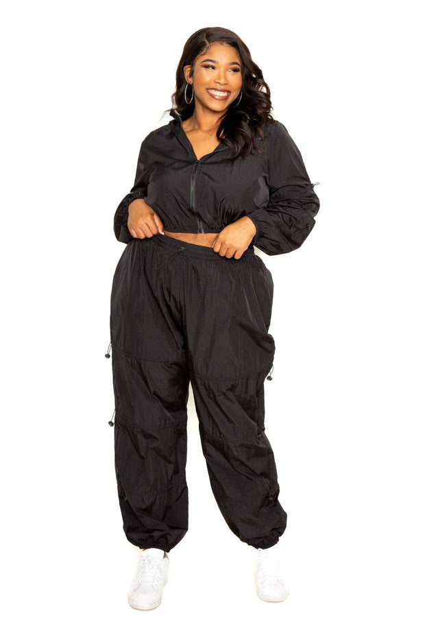 Active Zip Up Set With Cord Lock Detail