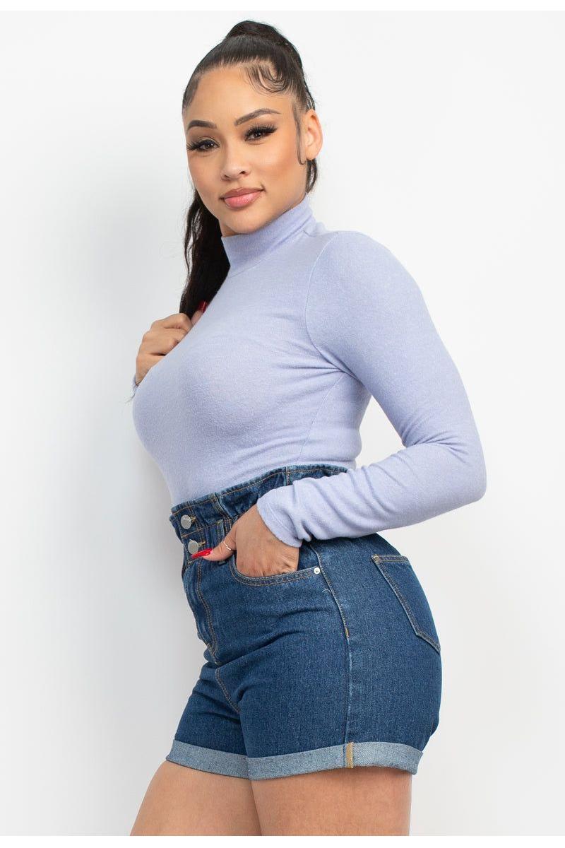 Mock Neck Long Sleeve Top