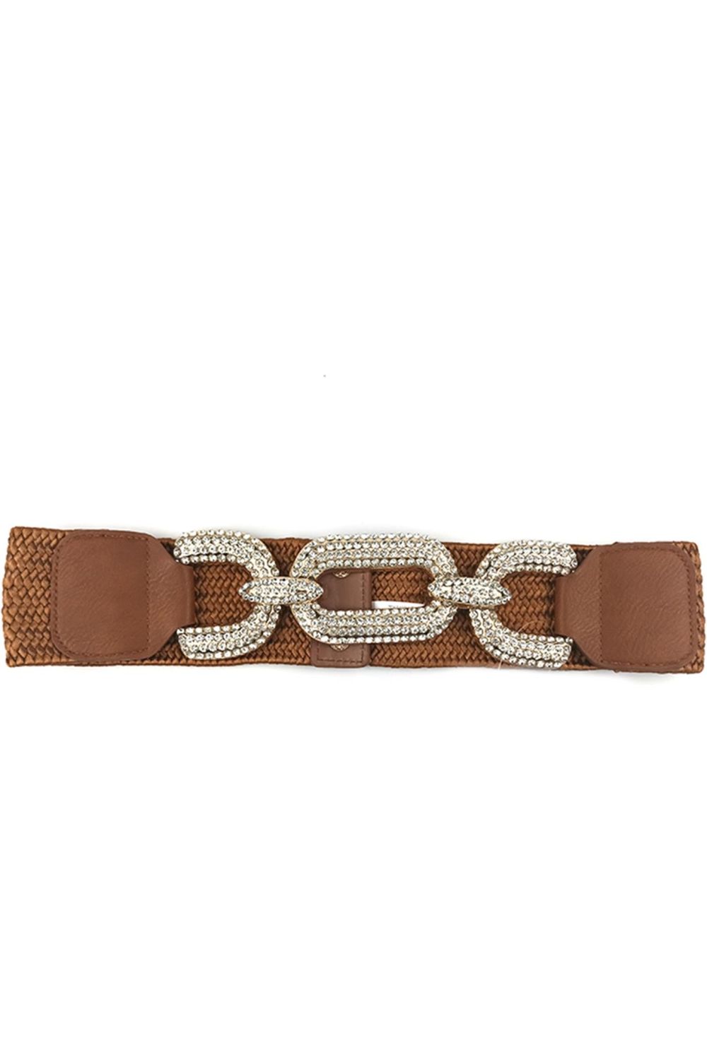 Rhinestone Buckle Elastic Belt