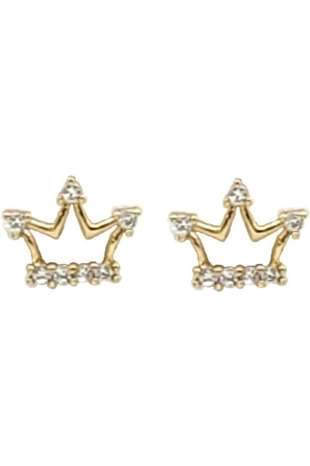 Crown Crystal Stud Earring