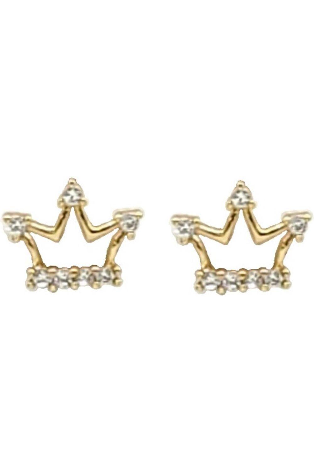 Crown Crystal Stud Earring