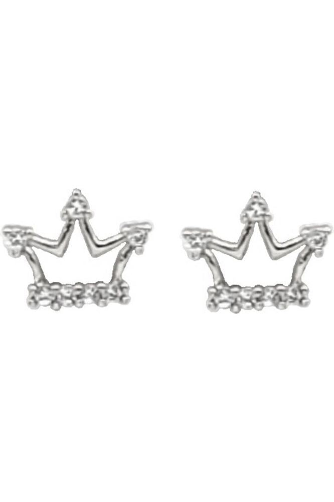 Crown Crystal Stud Earring