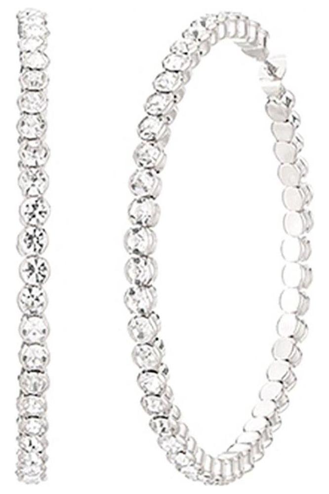 Rhinestone Circle Edge Hoop Earring