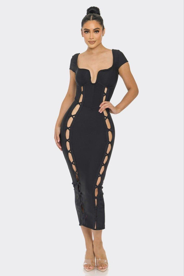 Cut Out Midi Dress