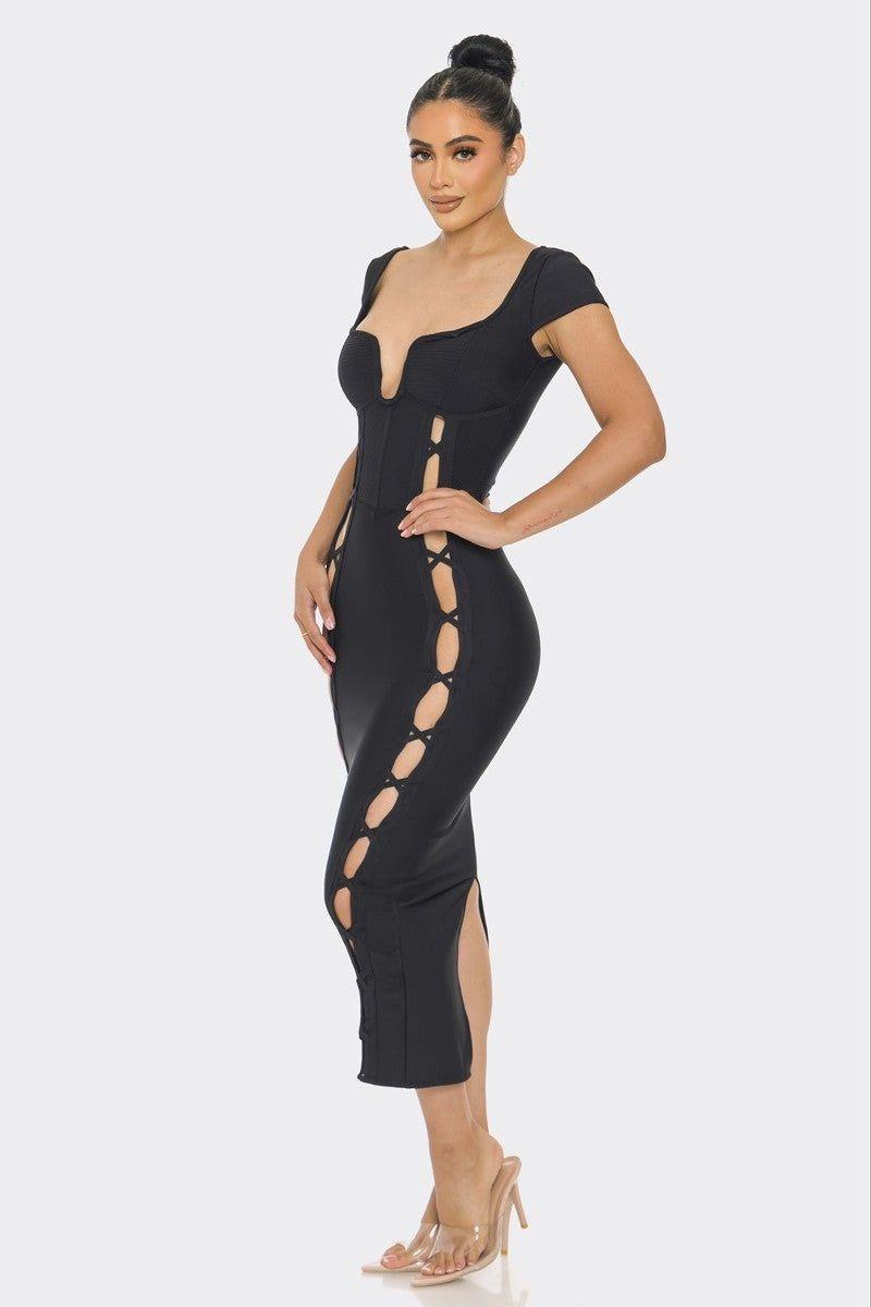 Cut Out Midi Dress