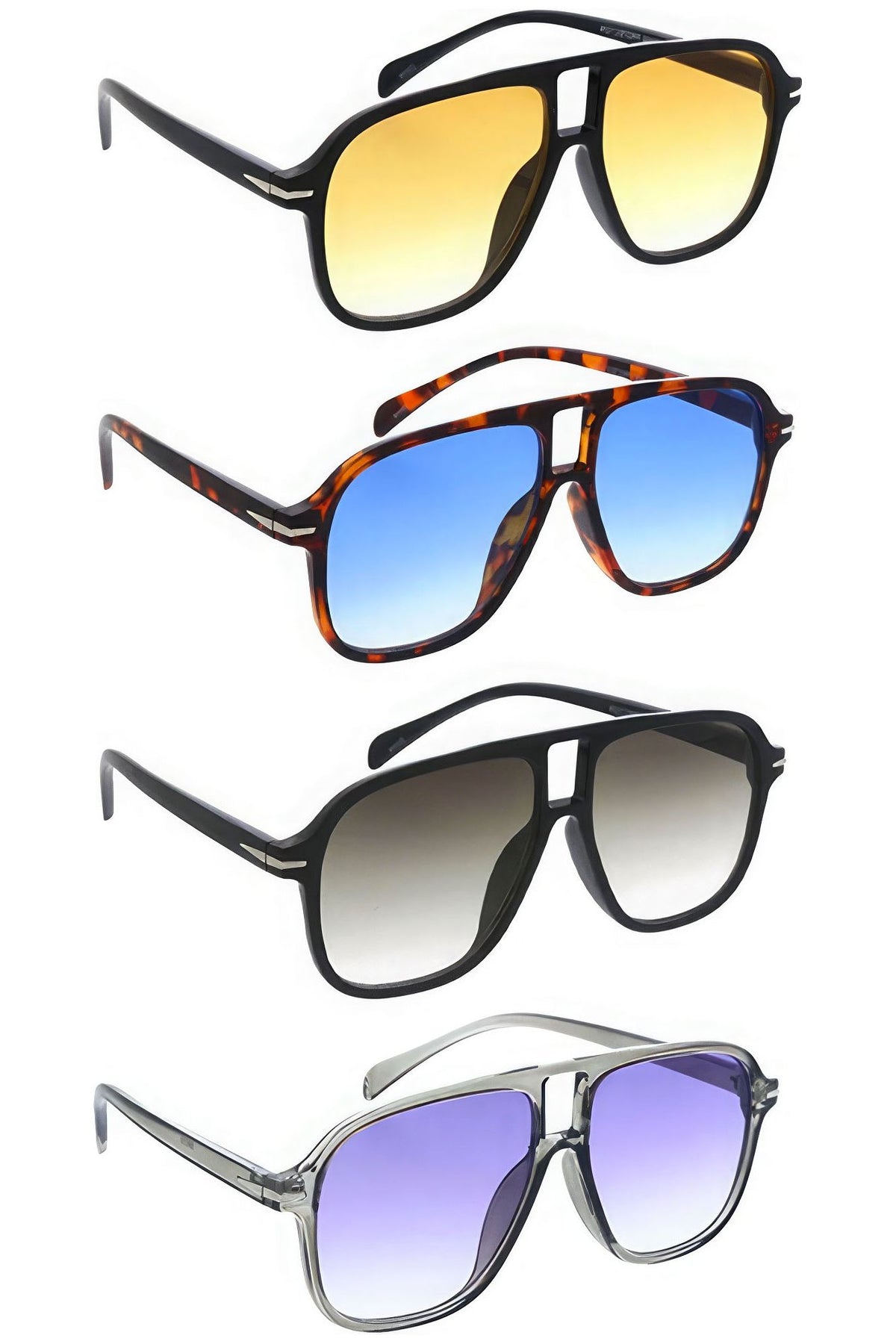 Fashion Large Aviator Frame Sunglasses
