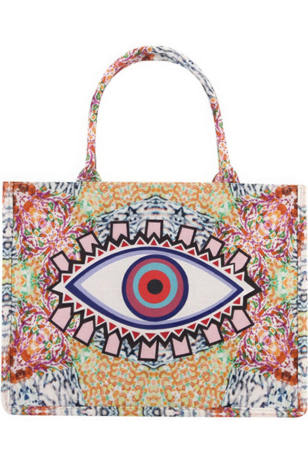 Evil Eye Print Tote Bag