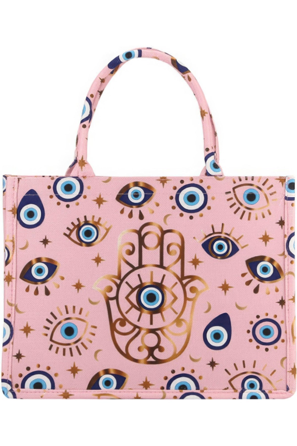 Evil Eye Hamsa Print Tote Bag