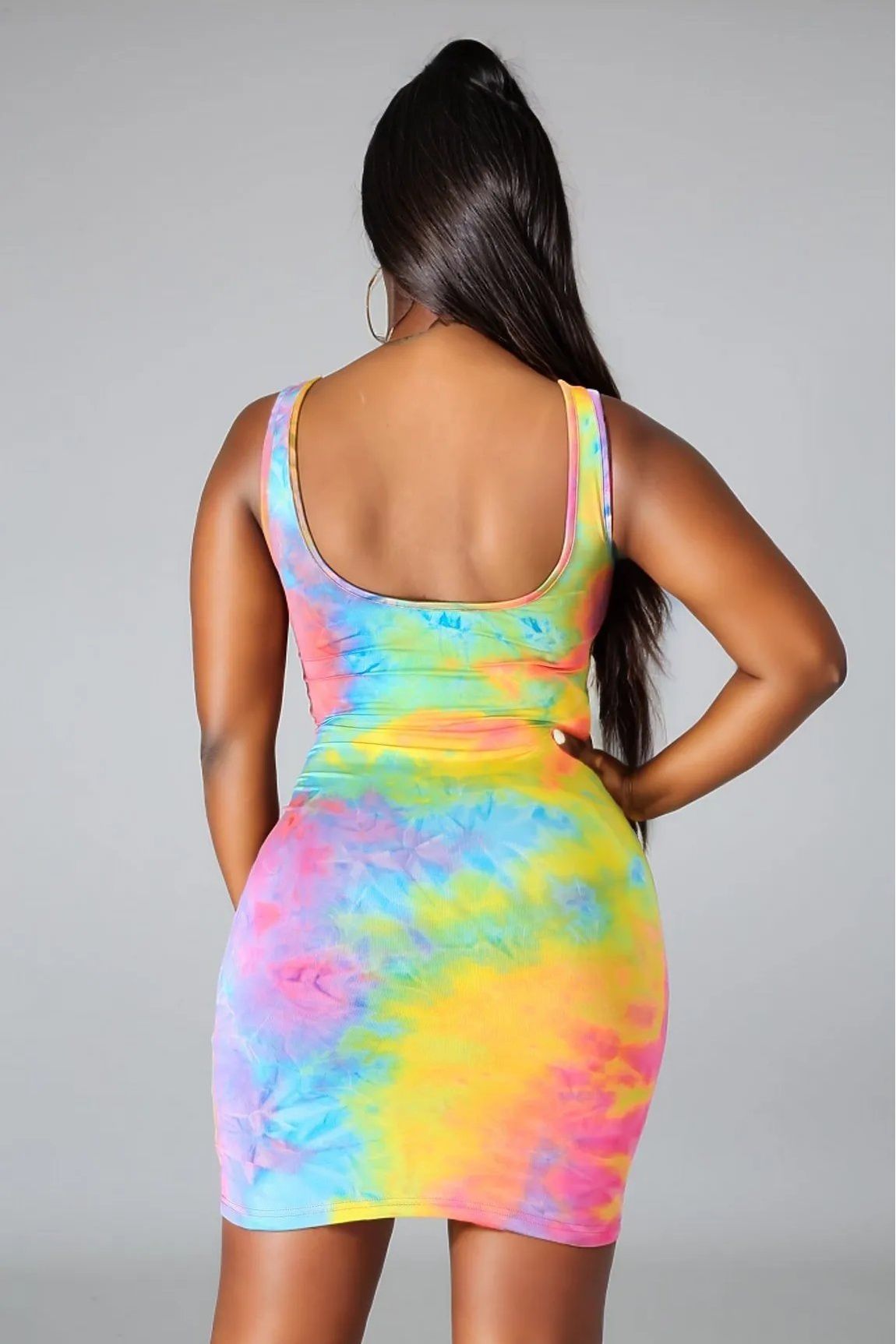 Tie Dye Love Tank Dress