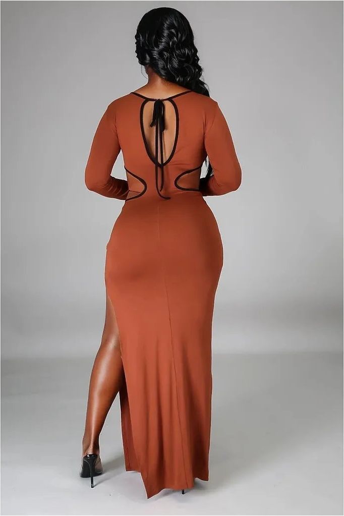 Bria Open Front Maxi Dress